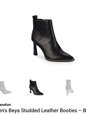 BCBGeneration Black Studded Pointed Toe Ankle Boots
